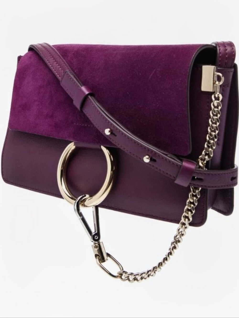 Chloe Small Faye Leather & Suede Shoulder Bag